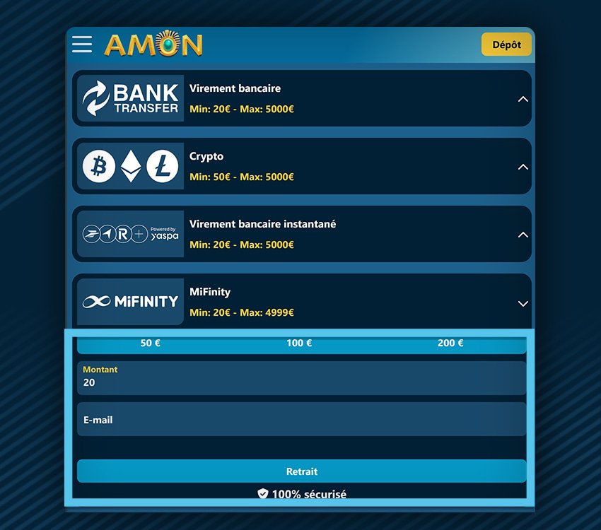 amon casino comment retirer etape 12