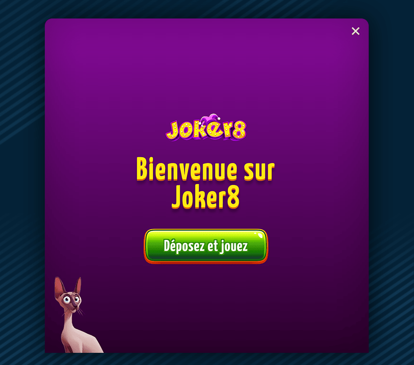 comment s'inscrire sur joker8 casino etape 5