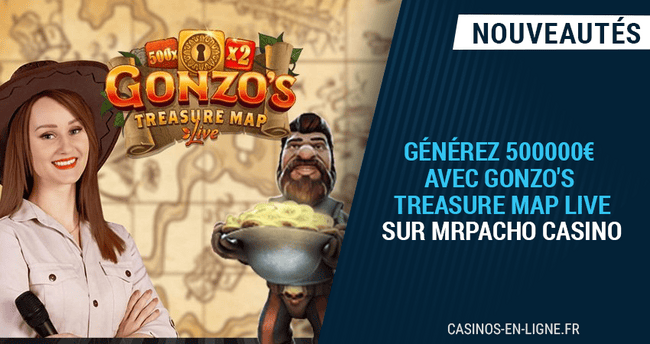 jouez gonzo's treasure map live sur mrpacho casino pour gagner 500000€